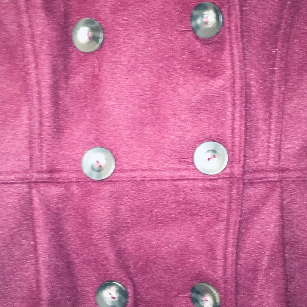 NWT merlot wool blend pea coat - GORGEOUS - Picture 3 of 8